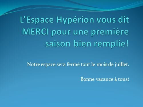 ESPACE HYPÉRION